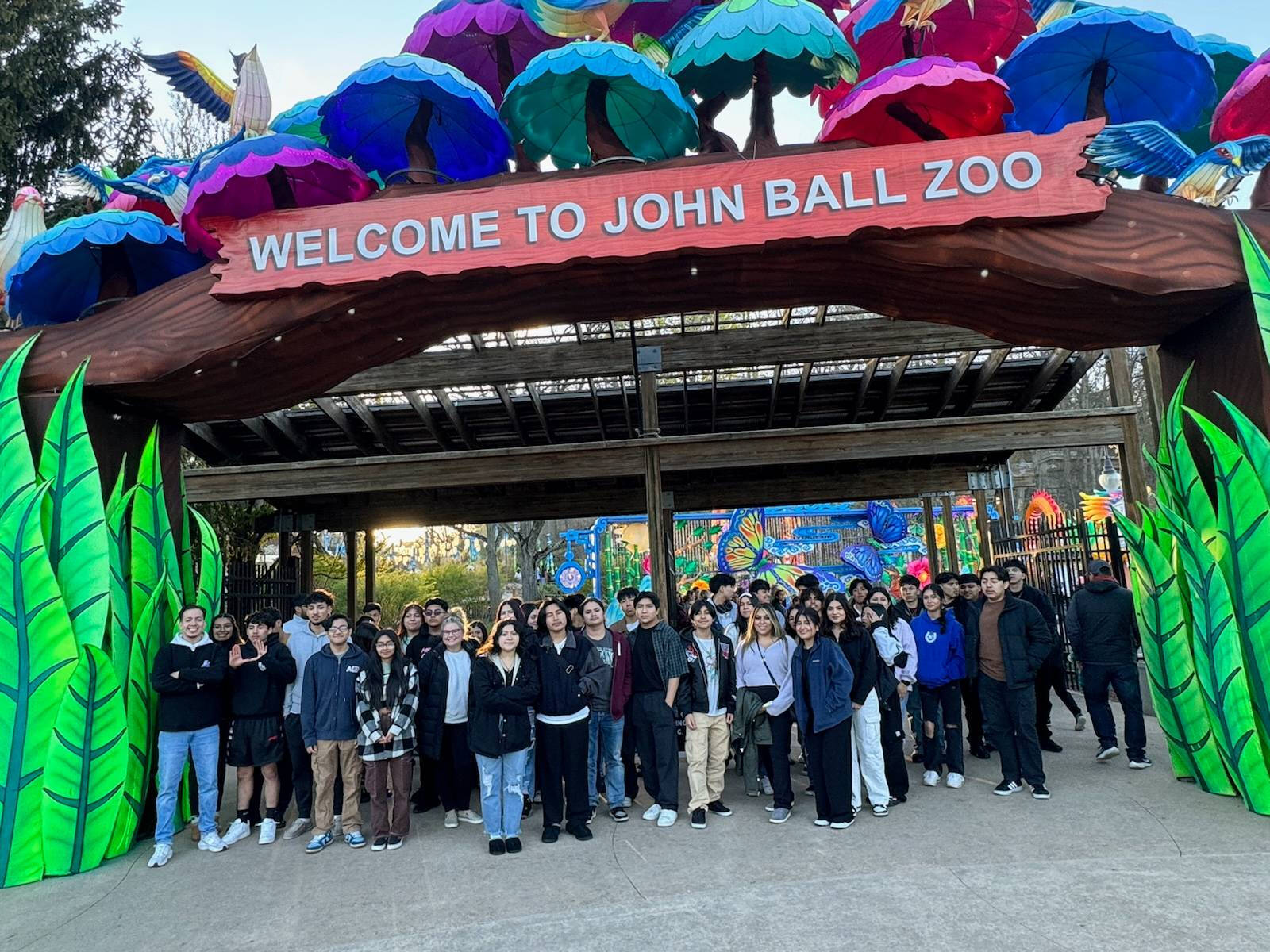 Upward Bound Students Group Picture at John Ball Zoo
